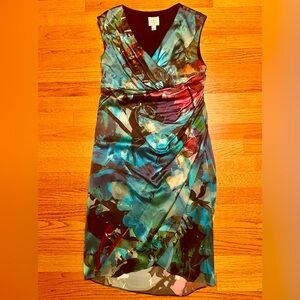 Suzi Chin for Maggy Boutique Women’s Sleeveless Sheath Watercolor Dress-Size 10